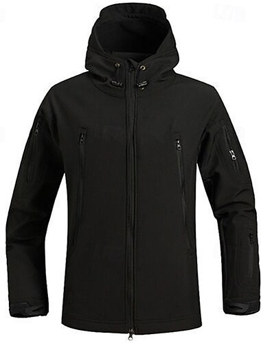  Herren Wanderjacke Draussen camuflaje Windundurchlässig Reißverschluß vorne Leichte Jacke Voller Reißverschluss Camping / Wandern / Höhlenforschung Waldgrün Schwarze Tarnung Schwarz Armeegrün Tarnung