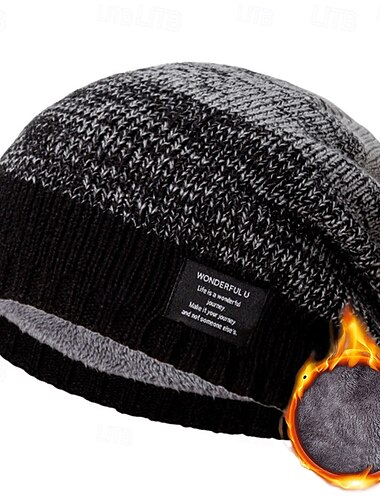  Hombre Unisexo Sombrero de Beanie Sombreros de invierno Gorros 骷髅头毛线帽 Sombrero tejido Rojo Color Caquí Fibra de acrílico De Punto Acogedor Ropa Cotidiana Noche Bloque de color Templado