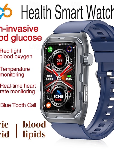 696 TK79 Reloj inteligente 1.47 pulgada Pulsera inteligente Bluetooth ECG + PPG Monitoreo de temperatura Podómetro Compatible con Android iOS Mujer Hombre Recordatorio de Mensajes IPX-0 Caja de reloj
