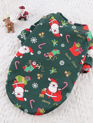  Câini Pisici Hanorca Decoratiuni de sarbatori Mos Craciun Ren Petrecere / Seară Cosplay Απαλό Lavabil Modă Comfortabil Cosplay Crăciun Petrecere Crăciun În aer liber Voiaj Vacanță Câine