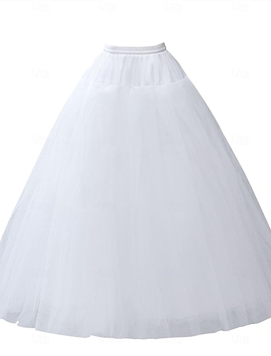  Rococo Victorienne Princesse Jupe à cerceaux Sous jupe Jupe en tulle Couleur Unie Femmes Mascarade Événement / Fête Bal de promo Adulte Jupe