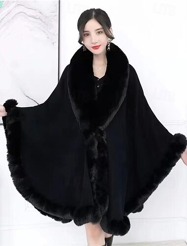  Damen Schals und Tücher Abendkleider Kunstpelzkragen Umhang Cape Pashmina