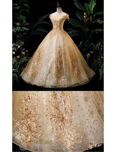  Brautkleider Ballkleid schulterfrei Kurzarm bodenlang Organza Brautkleider mit Perlenbesatz 2025