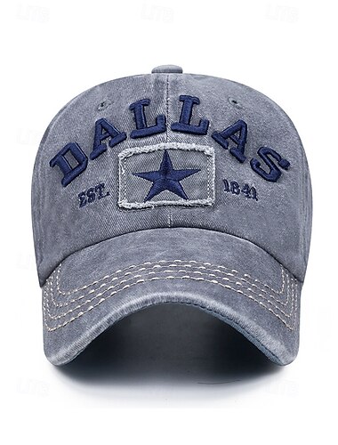  Men's Distressed Denim Baseball Cap with Adjustable Strap - Casual and Stylish Perfect for Everyday Wear