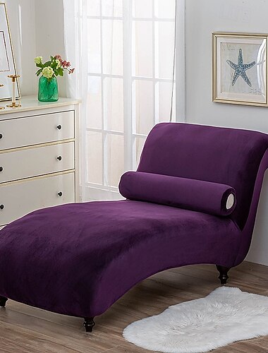  housse de chaise longue en velours housse de luxe pour salon housse de chaise longue d'intérieur extensible ultra douce lavable en machine