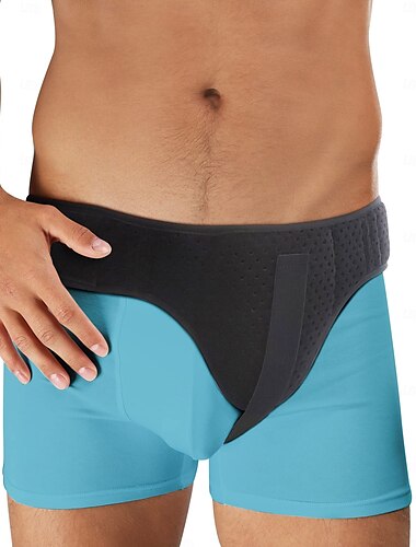  Herniengürtel für Männer, Leistenbruch-Unterstützung, Leisten- oder Unterbauchhernien-Bandage, Herniengürtel für Frauen oder Männer, Leistenbruch-Stützgürtel mit Druckpolster, passt in die linke oder