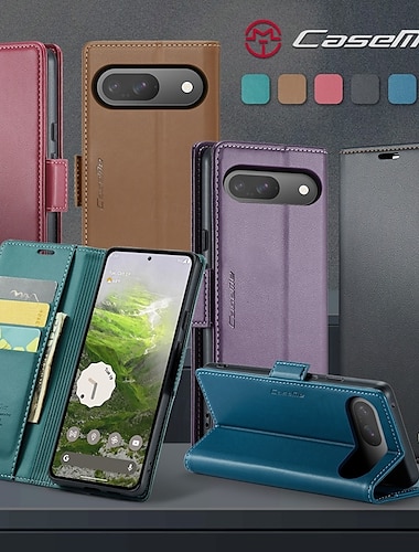  телефон Кейс для Назначение Google Пиксель 9 Про Pixel 9 ProXL Pixel 8 Pro Pixel 8 Пиксель 9 Откидная крышка со стендом Магнитный Разъем для карты Ретро ТПУ Кожа PU
