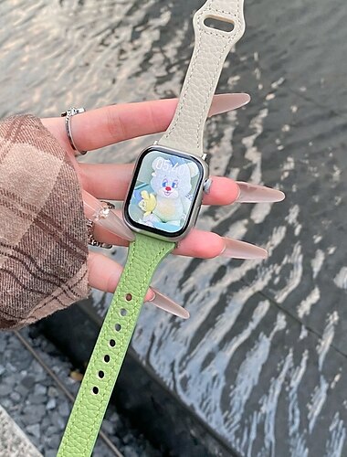  Lederen band Compatibel met: Apple Watch-horlogebandje 38mm 40mm 41mm 42mm 44mm 45mm 49mm Verstelbaar Leer Vervangende horlogeband voor iwatch Ultra 2 Series 9 8 7 SE 6 5 4 3 2 1