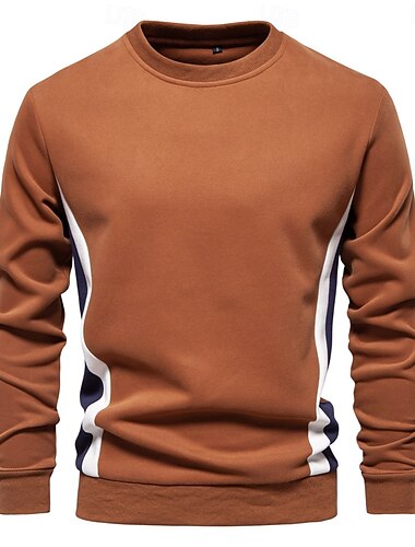  Herren Reißverschluss Kapuzensweatshirts Pullover Aprikose Schwarz Marineblau Blau Orange Stehkragen Farbblock Sport & Outdoor Sport Wochenende Streetwear Cool Lässig Frühling & Herbst Bekleidung