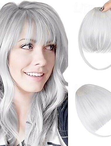  Stirn-Pony Glatt Synthetische Haare Damen