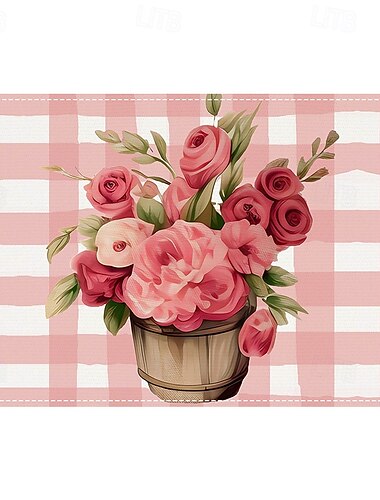  Tischsets zum Valentinstag, 4er-Set, romantische und dekorative Tischsets mit Herz- oder Rosenmuster, langlebig und hitzebeständig, perfekt, um Ihrer Esstischdekoration einen Hauch von Liebe zu