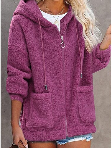  Sudadera con capucha y cremallera para mujer, ropa informal de calle, ropa de uso diario, sudadera con capucha de retazos, manga larga, negra, rosa, azul, otoño e invierno
