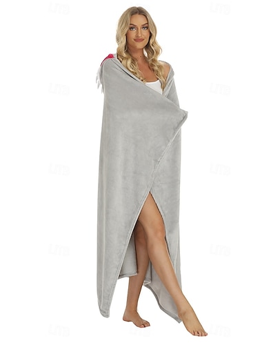  Adulto Color sólido Manta extragrande con capucha Caricaturas Pijamas de una pieza Pijamas Kigurumi Estilo lindo por Hombre y mujer Carnaval Mascarada Dibujos animados