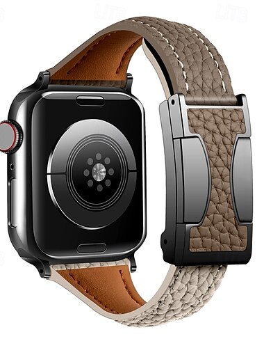  Lederband Kompatibel mit Apple Watch Armband 38mm 40mm 41mm 42mm 44mm 45mm 49mm Verstellbar Echtes Leder Ersatzarmband für iwatch Ultra 2 Series 9 8 7 SE 6 5 4 3 2 1