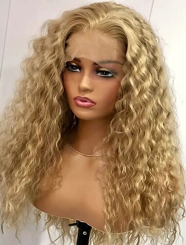  レミーヘア人毛 5x5の閉鎖 13x4レースフロント かつら 無料パーツ ブラジリアンヘア カール ブロンド かつら 130％ 150％ 髪の毛の密度 ベビーヘアで 100% バージン グルーレス あらかじめ摘まれた 用途 女性 ロング 人毛レースウィッグ