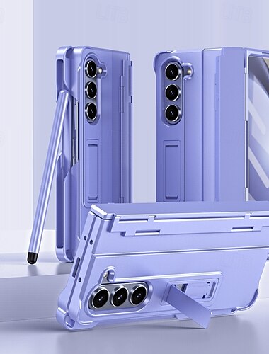  telefono Custodia Per Z Fold 6 Z Fold 5 Z Fold 4 Z Fold 3 Copertura Posteriore con Supporto Resistente agli urti Retrò TPU PC