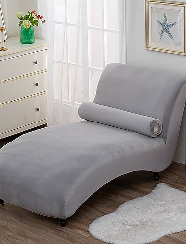 Bezug für Chaiselongue, Samt, luxuriöse Schonbezüge für das Wohnzimmer, Stretch-Schonbezug für Chaiselongue für den Innenbereich, ultraweich, maschinenwaschbar