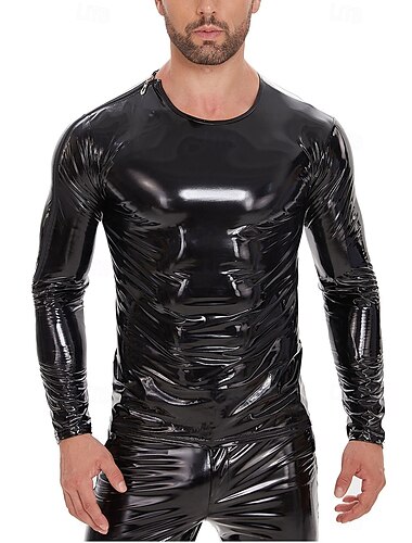  Zentai-Anzüge Ganzkörperanzug Sweatshirt Karnevalskostüm Herren Glänzend Metallisch Kostüm für Leistung Club Pole Dance Halloween Karneval Erwachsene