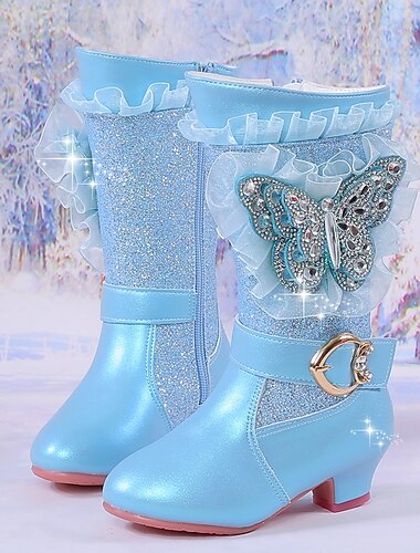  Mädchen Stiefel Lässige Stiefel Kleid-Schuhe Stiefel-wadenlang Stiefeletten Leder Atmungsaktivität Rutschfest Höhe-Erhöhung Prinzessin Schuhe Große Kinder (ab 7 Jahren) Kleine Kinder (4-7 Jahre)
