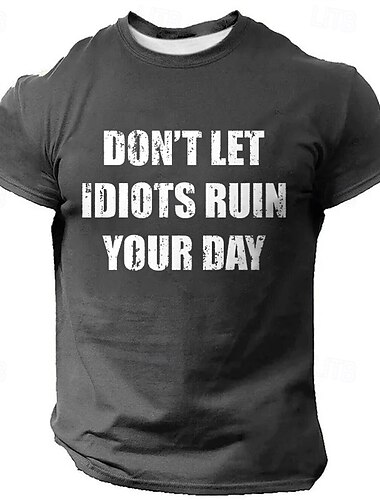  Voor heren letter afdrukken T-shirt Korte mouw T-shirt 3D-afdrukken Strakke ronde hals Overhemd Modieus Sportkleding Straat Buitensporten Dagelijks Zwart blauw Groen Zomer Lente Kleding S M L XL XXL