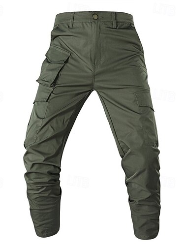  Per uomo Pantaloni cargo Pantaloni tattici Pantaloni Vita elastica Multi tasca Gamba dritta Liscio Traspirante Asciugatura rapida Lunghezza intera Esterno Informale Giornaliero Sportivo Di tendenza