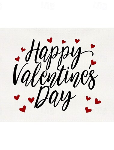  Tischsets zum Valentinstag, 4er-Set, romantische und dekorative Tischsets mit Herz- oder Rosenmuster, langlebig und hitzebeständig, perfekt, um Ihrer Esstischdekoration einen Hauch von Liebe zu
