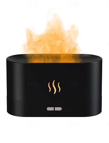  Luftbefeuchter für den Haushalt mit Fernbedienung, Ultraschall-Luftreiniger mit fließendem 3D-Licht, Aromatherapie, Flammen-Aroma-Diffusor