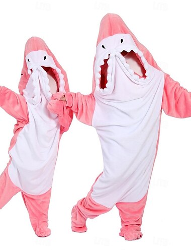  Dinosaurier Hai Paare Faschingskostüme Kigurumi-Pyjamas Onesies Kinder Erwachsene Herren Damen Jungen Neuheit Lustiges Kostüm Kostümparty Karneval Einfaches Karnevalskostüm