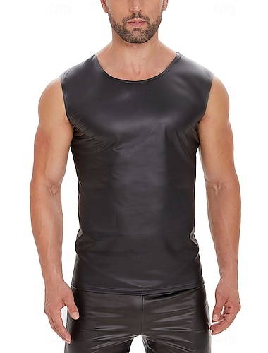  T-shirt Huddräkt Träningslinne Karnevalsdräkt Herr Matt Spandex Kostym för Prestanda Nattklubb Pole dance Halloween Karnival Vuxna