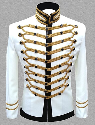  Rétro Vintage Rococo Manteau Bal Masqué Veste de cirque Prince Aristocrate Homme Carnaval Mascarade Événement / Fête Adulte Manteau Printemps Automne & Hiver