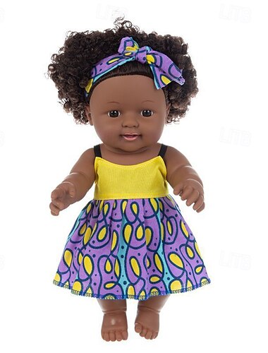  lebensechte schwarze Reborn-Babypuppen für Mädchen - 12 Zoll große schwarze amerikanische realistische Neugeborenenpuppen