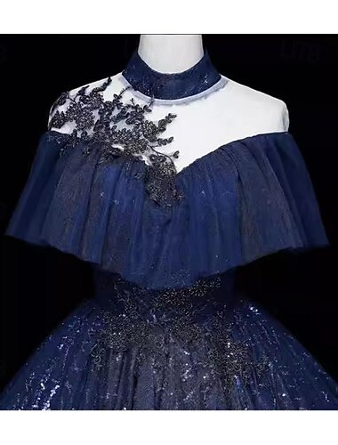  Brautkleider Ballkleid Stehkragen Halbarm Bodenlang Organza Brautkleider mit Perlenbesatz 2025