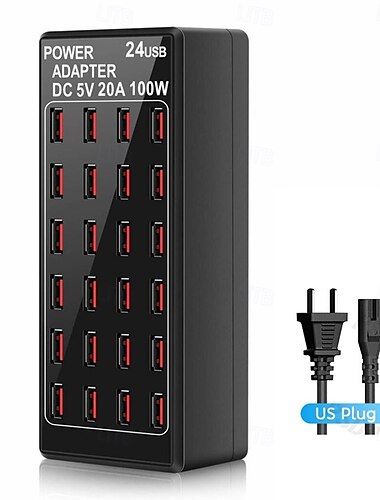  Neuer Artikel 5 V 20 A 100 W 24-Port-USB-SchnellladestationReise-Desktop-USB-SchnellladegerätLadestation mit mehreren Anschlüssen