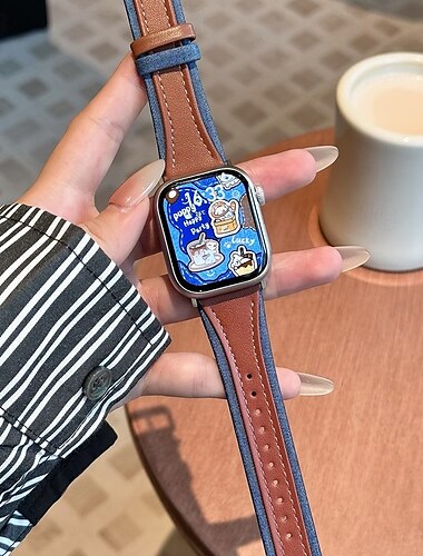  Lederband Kompatibel mit Apple Watch Armband 38mm 40mm 41mm 42mm 44mm 45mm 49mm Verstellbar PU - Leder Ersatzarmband für iwatch Ultra 2 Series 9 8 7 SE 6 5 4 3 2 1