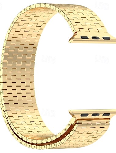  Pętla Solo Kompatybilny z Pasek do zegarka Apple Watch 38mm 40mm 41mm 42mm 44mm 45mm 49mm Zapięcie magnetyczne Regulowany Stal nierdzewna Wymienny pasek do zegarka na iwatch Ultra 2 Series 9 8 7 SE 6