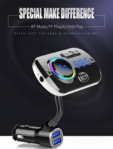  auto accessoires bc49a auto fm stereo zender mp3 audio muziek stereo adapter auto usb poorten qc3.0 snellader