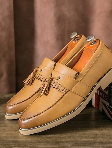  Herren-Loafer in Hellbraun mit Quaste | stilvolle Schlupfschuhe mit Fransendetails für legere und halbformelle Anlässe
