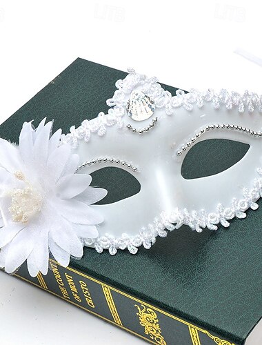  Arlecchina Karnevalsmaske Venezianische Maske Columbina Erwachsene Damen Blumen Stil Halbes Gesicht Party Maskerade Karneval von Venedig Halloween Karneval Einfaches Karnevalskostüm