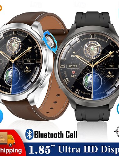  696 DK69 Reloj inteligente 1.85 pulgada Pulsera inteligente Bluetooth ECG + PPG Podómetro Recordatorio de Llamadas Compatible con Android iOS Hombre Llamadas con Manos Libres Recordatorio de Mensajes