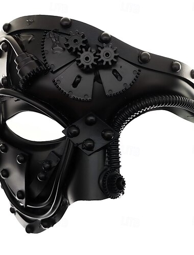  Phantom der Oper Metall-Cyborg Karnevalsmaske Venezianische Maske Erwachsene Herren Damen Steampunk Party Maskerade Halloween Karneval Einfaches Karnevalskostüm