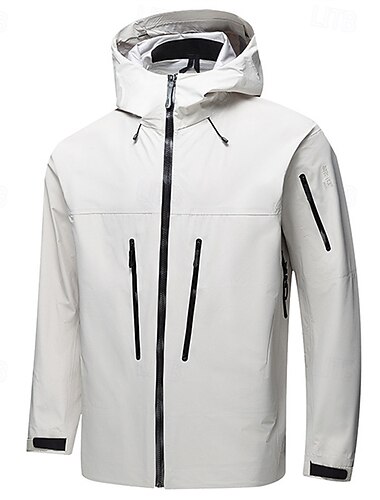  Herren Damen Wanderjacke Draussen Wasserdicht Windundurchlässig Reißverschluß vorne Leichte Jacke Voller Reißverschluss Camping / Wandern / Höhlenforschung Schwarz Weiß Königsblau Orange Grün