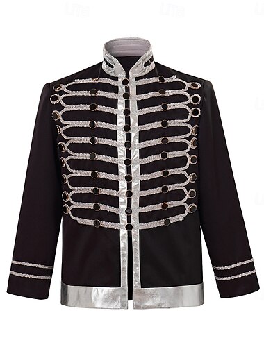  Rétro Vintage Rococo Manteau Bal Masqué Veste de cirque Prince Aristocrate Homme Carnaval Mascarade Mardi Gras Événement / Fête Adulte Manteau Printemps Automne & Hiver