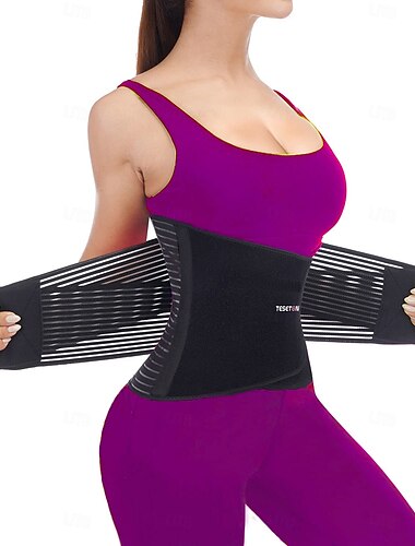  Faja lumbar para hombres y mujeres, cinturón de soporte lumbar para aliviar el dolor lumbar, hernia de disco, ciática, escoliosis, malla transpirable, cinturón de soporte lumbar