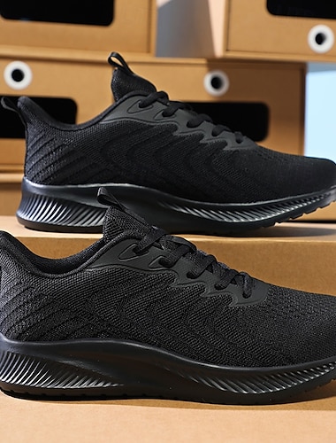  lette, røde mesh joggesko for menn - pustende atletiske joggesko for sport og fritidsklær