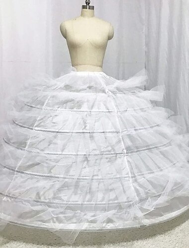  Rococo Victorienne Princesse Jupe à cerceaux Sous jupe Jupe en tulle Couleur Unie Femmes Mascarade Événement / Fête Bal de promo Adulte Jupe