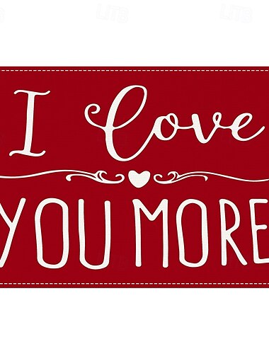  Tischsets zum Valentinstag, 4er-Set, romantische und dekorative Tischsets mit Herz- oder Rosenmuster, langlebig und hitzebeständig, perfekt, um Ihrer Esstischdekoration einen Hauch von Liebe zu