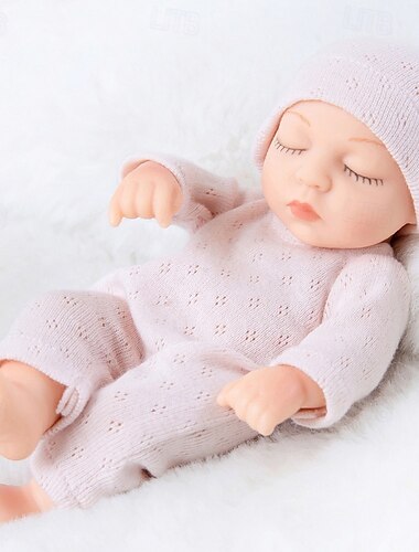  7 Zoll/18 cm neue realistische Wiedergeburt weiche Puppe und Mini-Schlaf der Kleidung Weihnachtsgeschenk Halloween-Geschenk