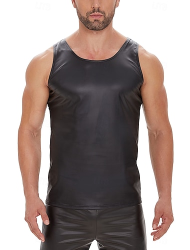  T-shirt Huddräkt Träningslinne Karnevalsdräkt Herr Matt Spandex Kostym för Prestanda Nattklubb Pole dance Halloween Karnival Vuxna