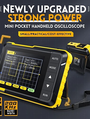  draagbare digitale oscilloscoop 400v spanningsmeting 200khz bandbreedte 2,5ms/s realtime bemonsteringsfrequentie