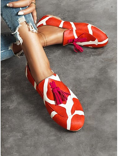  Roze luipaardprint loafers voor dames met gele kwast – gedurfde en stijlvolle instappers voor een trendy statementlook
